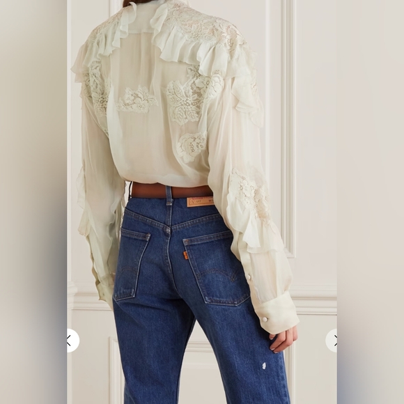 Valentino semi-sheer lace blouse 40 NWT - Picture 11 of 12